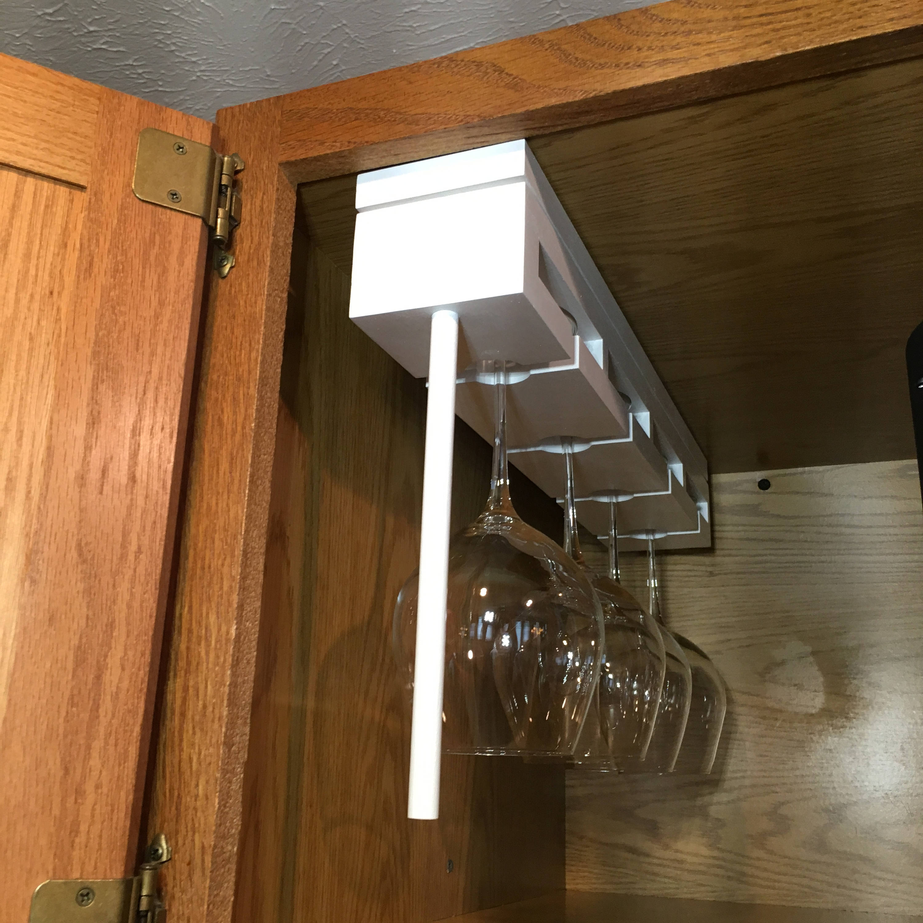 Wine Beer Stem Glass Rack White Grey Unfinished Pull Out Etsy