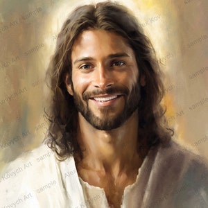 Jesus Art Print, Jesus Painting, Digital Download, Christ Watercolor ...