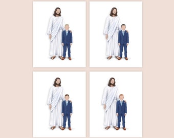 First Communion Watercolor Print Bundle, Christ Embrace (Digital Download)