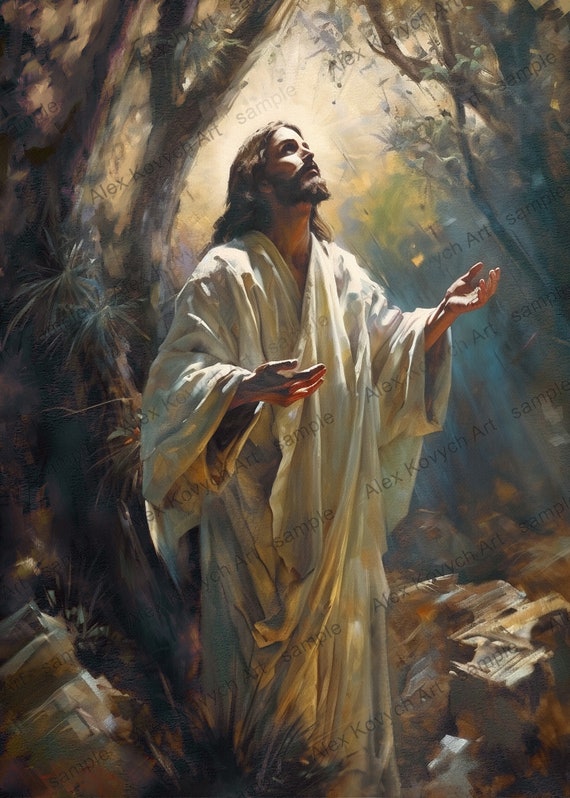 Jesus Praying In The Garden Of Gethsemane Painting