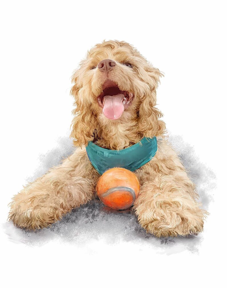 Custom Pet Portrait Funny Dog Portrait Custom Dog Portrait Etsy