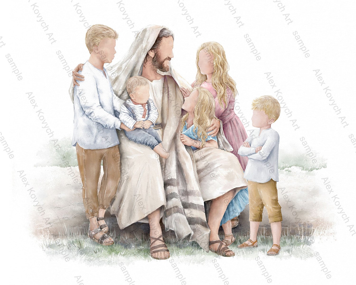 Jesus With Children Come Follow Me I Am a Child of God - Etsy Hong ...
