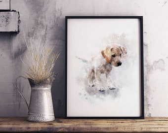 Custom Dog Portrait Watercolor painting Pet drawing Custom Dog illustration Watercolor Portrait Pet portrait Personalized Pet Dog memorial