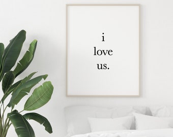 I Love Us Print - Etsy