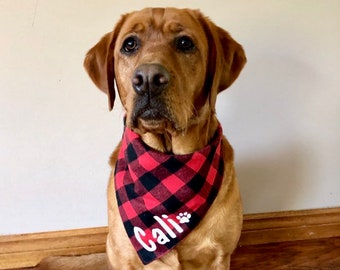 Custom Dog Bandana, Personalized Pet Bandana