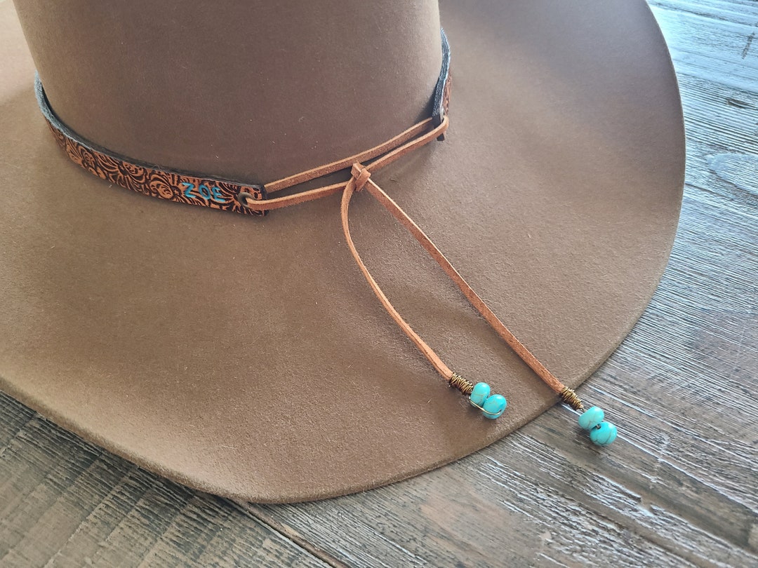 Custom Hat Band Personalized Hatband Tooled Leather Hat Band Western Hat Band Western Leather