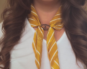 Personalized Silk Scarf Slide Custom Wild Rag Scarf Slide Leather Twilly Tie Scarf Slide Bandana Keeper Western Gifts Logo Gifts