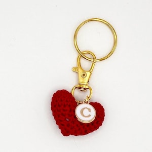 Crochet Heart custom key chain