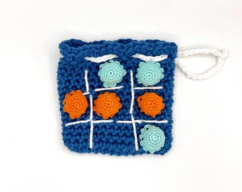 Crochet Mini Tic Tac Toe: Sea-Themed Octopus Playing pieces