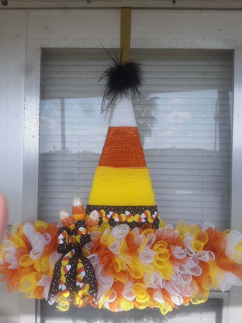 Candy Corn Witch Hat Etsy