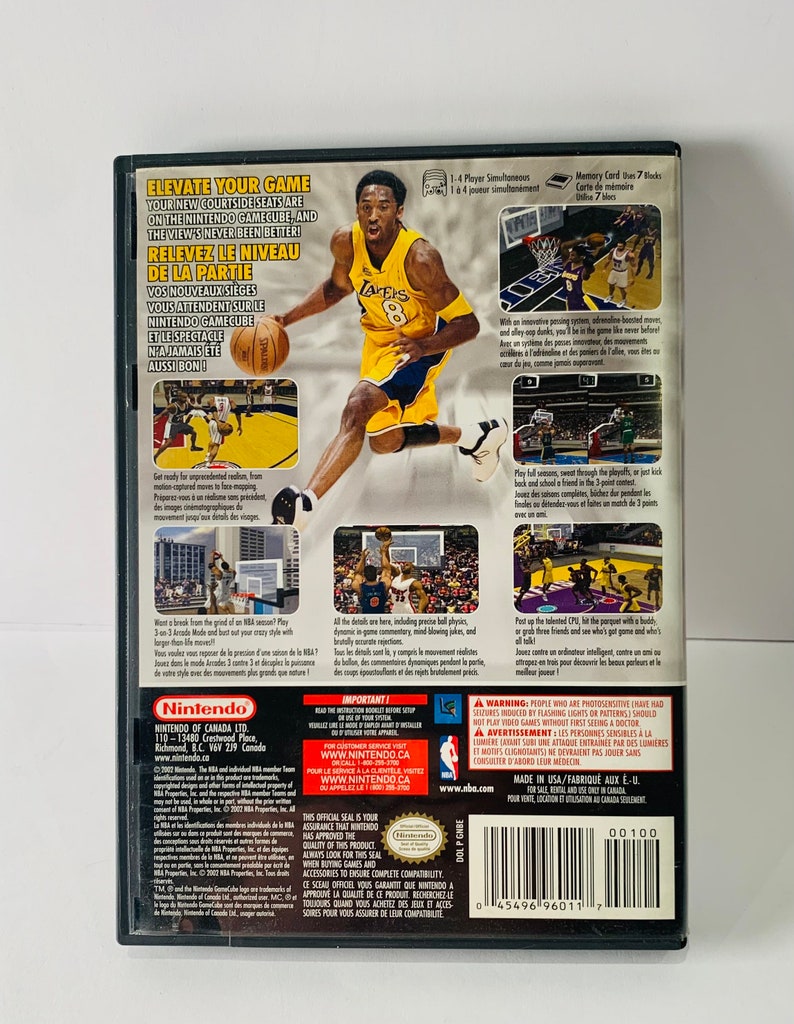 Nintendo GameCube NBA Courtside 2002 Game Complete w/ Manual Kobe Bryant HOF GUC image 3