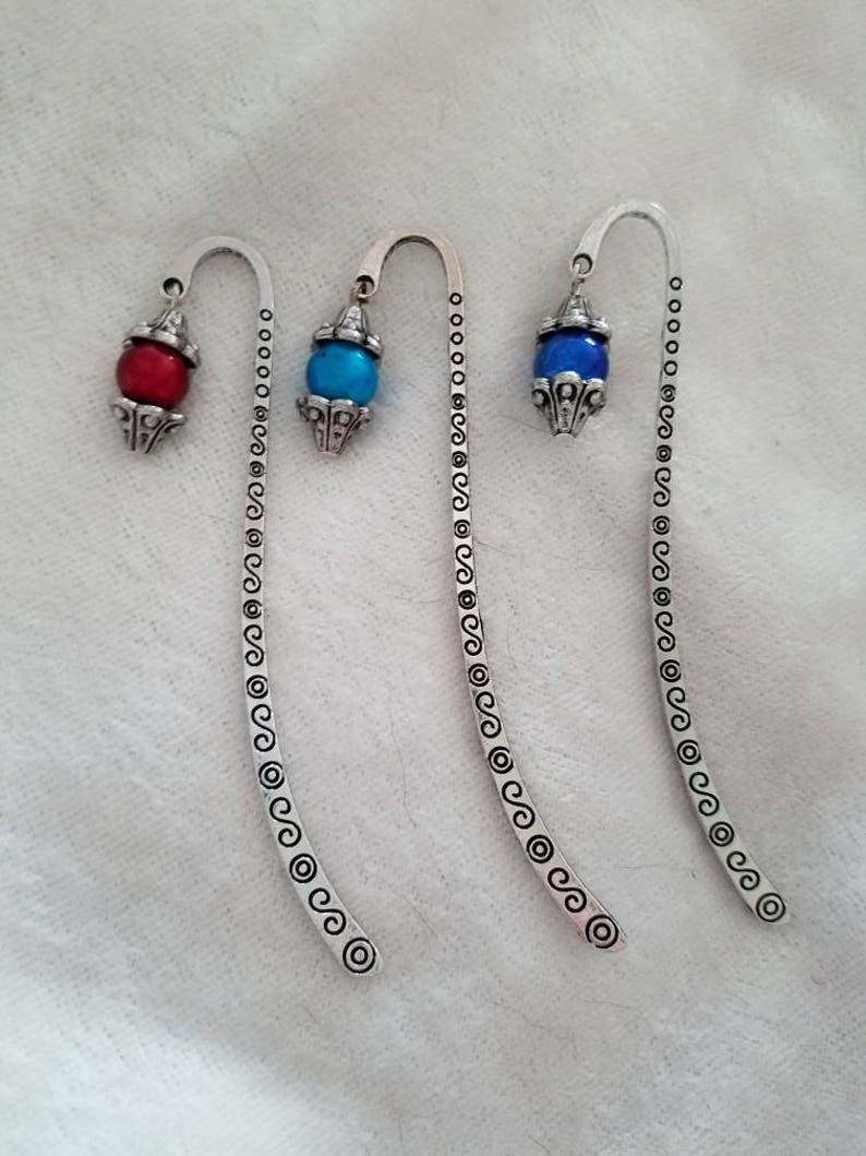 Mini Beaded Bookmarks Small Bookmark Charm Bookmark Silver - Etsy Denmark