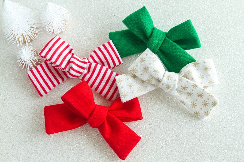 Hand Tied Bow Toddler Hair Accessory Gold Star Hair Bow White and Gold Star Hair Clip Large Hair Bow Nylon Headband Mini Hair Bow