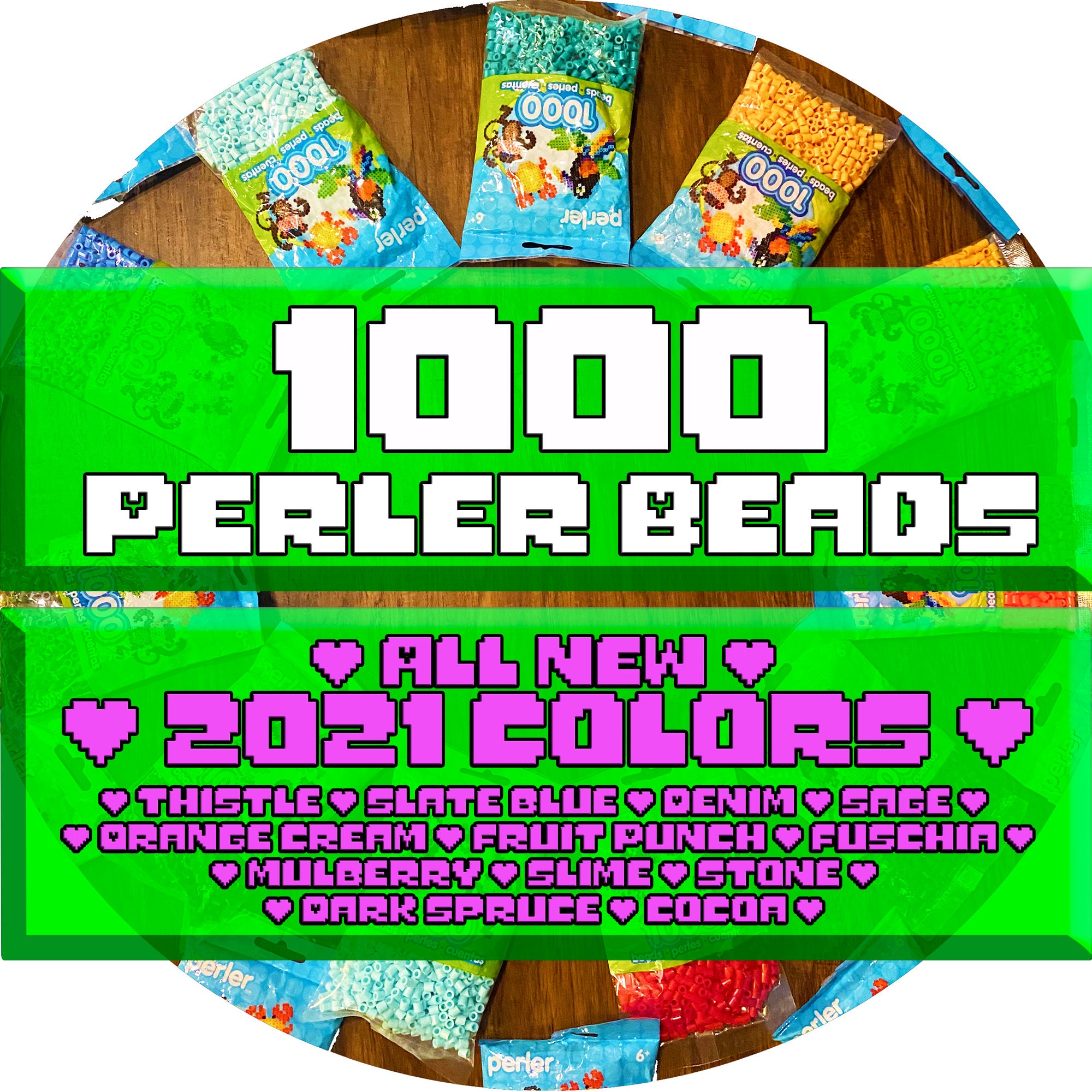 Perler Beads 1,000/Pkg Dark Spuce