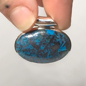 Beautiful Chrysocolla Pendant – Sterling Silver – December Birthstone – Chrysocolla Jewelry – Birthstone Jewelry - Moldavite