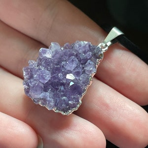 Amethyst Protection Necklace, Silver Plated - February Birthstone - Amethyst Jewelry - Powerful Protection Necklace Amethyst Healing Crystal
