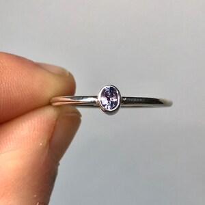 Tanzanite Ring size 10 USA - Sterling Silver - December Birthstone - Birthstone Jewelry - Engagement Ring - Dainty Ring