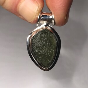 Bubbly Moldavite Pendant - Sterling Silver - Birthstone Jewelry - Moldavite Jewelry - Green Moldavite Pendant - Birthstone Jewelry image 7