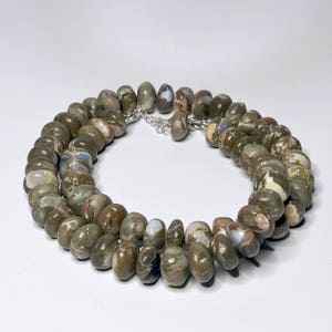 Oregon Blue Opal Beads, Individual Beads for Purchase, Hand-cut Genuine Oregon Blue Opal Beads, 1 bead (not the entire strand) Brown & Blue