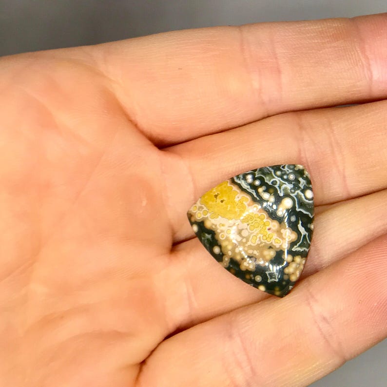 Jewelry Making Madagascar Ocean Jasper Rare Ocean Jasper with Agate Cabochon Stone Cabochon Smooth Ocean Jasper Metaphysical Stone