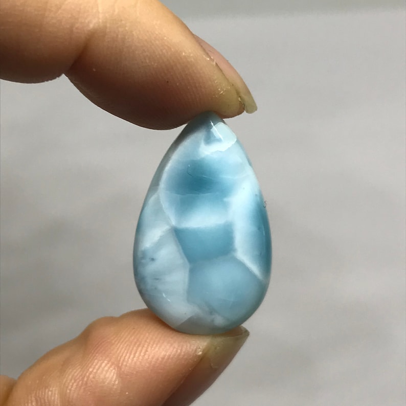 Striking Larimar Cabochon \u2013 Metaphysical Larimar \u2013 Blue Stone Jewelry \u2013 Dominican Republic Larimar \u2013 Jewelry Makings