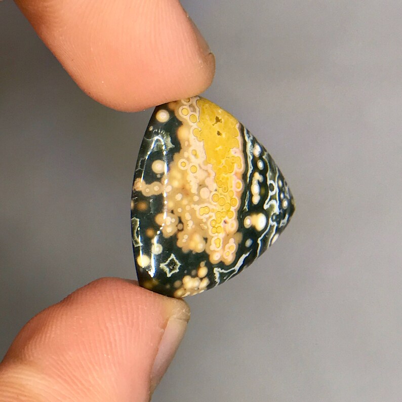 Jewelry Making Madagascar Ocean Jasper Rare Ocean Jasper with Agate Cabochon Stone Cabochon Smooth Ocean Jasper Metaphysical Stone