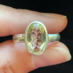 Sparkling Oregon Sunstone Ring - US Size 9.5 - Genuine Faceted Sunstone & Sterling Silver - Champagne Color Celebration Stone - Oregon Gift!