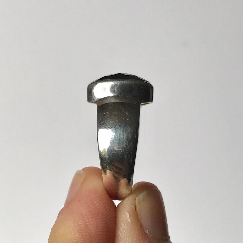 Greenstone Ring Birthstone Jewelry Birthstone Jewelry Sterling Silver Moldavite Ring US 7.5 Moldavite Engagement Ring