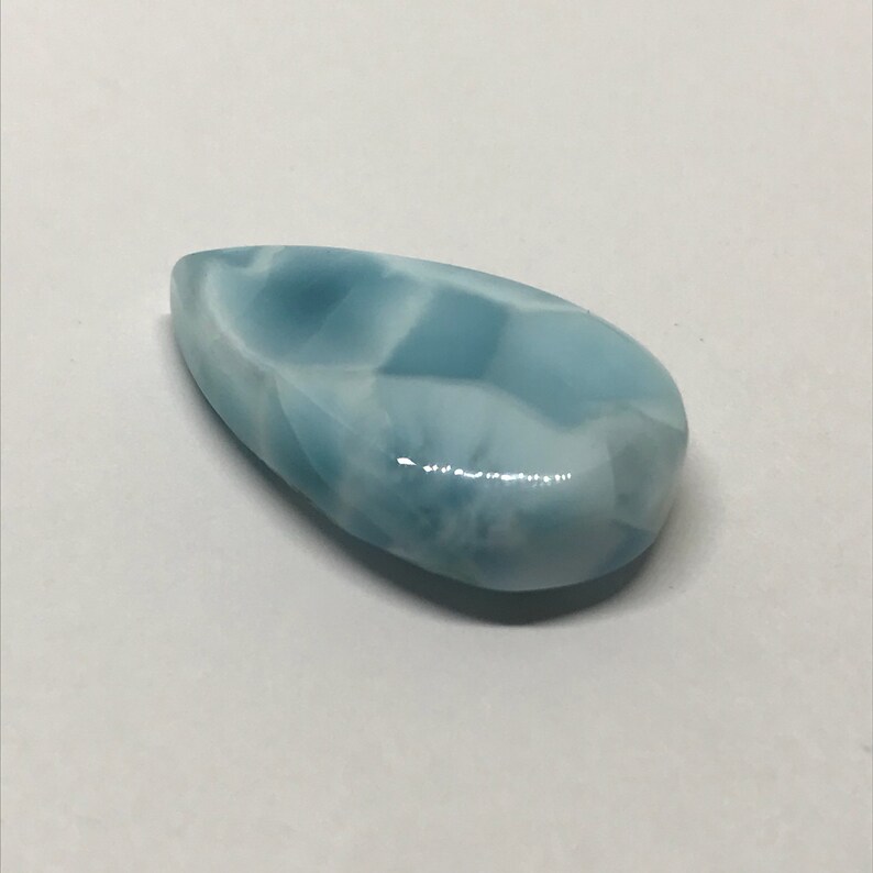 Striking Larimar Cabochon \u2013 Metaphysical Larimar \u2013 Blue Stone Jewelry \u2013 Dominican Republic Larimar \u2013 Jewelry Makings
