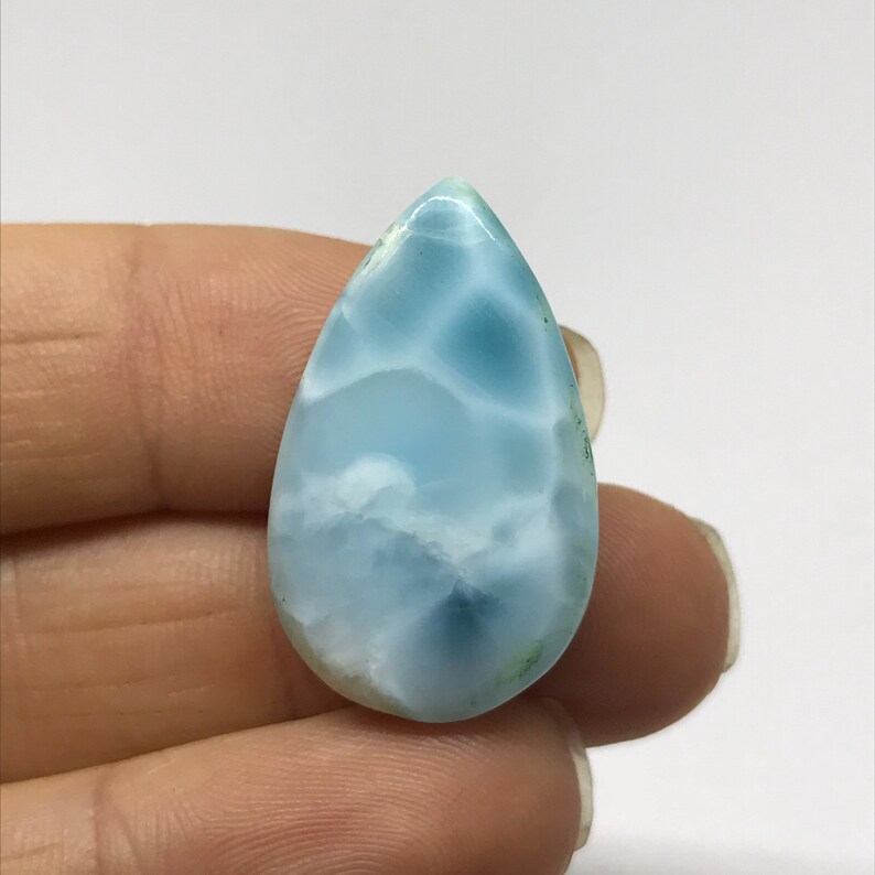 Striking Larimar Cabochon \u2013 Metaphysical Larimar \u2013 Blue Stone Jewelry \u2013 Dominican Republic Larimar \u2013 Jewelry Makings