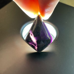 Sugilite & Quartz Jewel Pendant - Rare Translucent Gel! - Solid Sterling Silver - Powerful Spiritual Healing Necklace - Genuine Sugilite