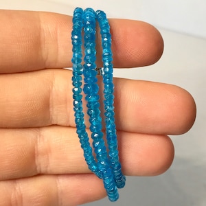 Apatite Beaded Choker Necklace - Sterling Silver - Apatite Jewelry