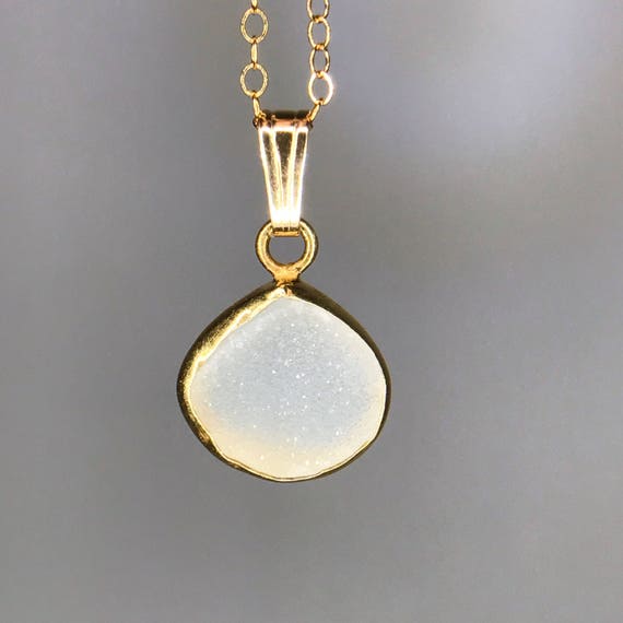 Gold-plated Hoop Earrings with Desert Druzy, Labradorite, and Cut Glass Stones Gold-plated Hoop Earrings with Desert Druzy, Labradorite, and Cut Glass Stones