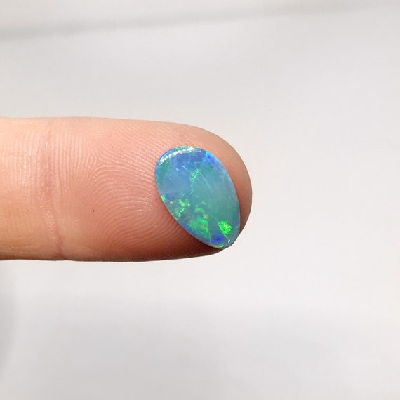 AG-6916 Blue Green Flashy Opal Doublet Fire Opal Cabochon from Australia Boulder Opal Suppliers 4 Pieces Lot Jewellery Making Gemstone