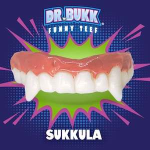 Dr Bukk Realistic Halloween Teeth - Sukkula - Custom Fit Yourself at Home - Handmade in USA - Vampire, Dracula, Costume Teeth