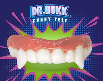 Dr Bukk Realistic Hollywood Style Funny Teeth - Sukkula - Custom Fit Yourself at Home - Handmade in USA - Vampire, Dracula, Costume Teeth