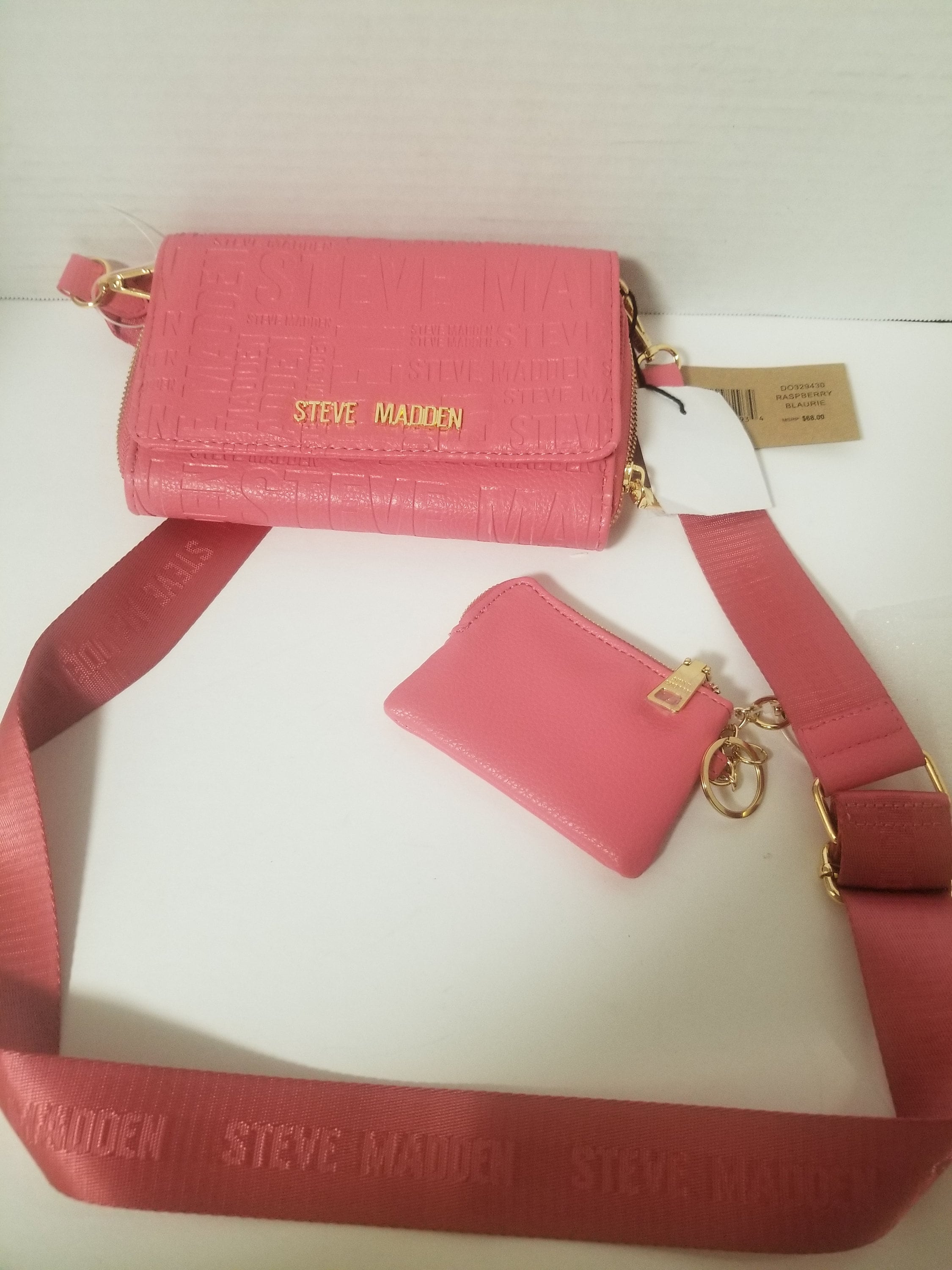 Steve Madden Sporty Cross Body Bag in Neon Pink Multi