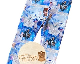 Baby toddler Ice princess inspired leggings - 0/3mo-5