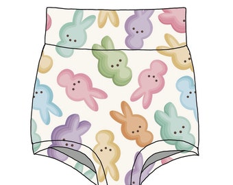 Baby toddler muted peeps Easter bummies - 0/3mo-4/5