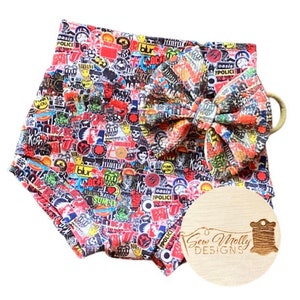 Baby toddler Rock bands rock and roll high waisted bummies - 0/3mo-4/5