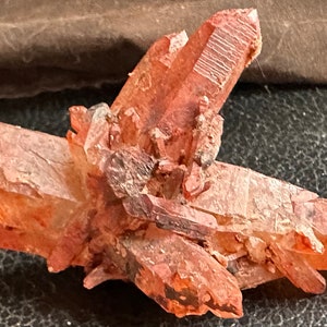 7cm Beautiful Red Quartz Crystal Cluster found in China
