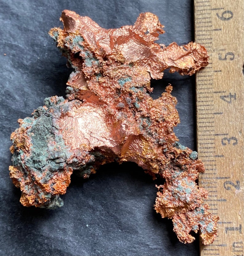 Sharp Native Copper Specimen w Colorful Matrix found in Keweenaw Michigan