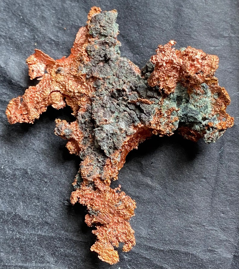 Sharp Native Copper Specimen w Colorful Matrix found in Keweenaw Michigan