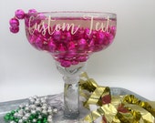 Two Styles of Glass Option - Custom Lettering - Personalized Design Margarita Party Cups Fiesta Bachelorette Party, Housewarming Gifts