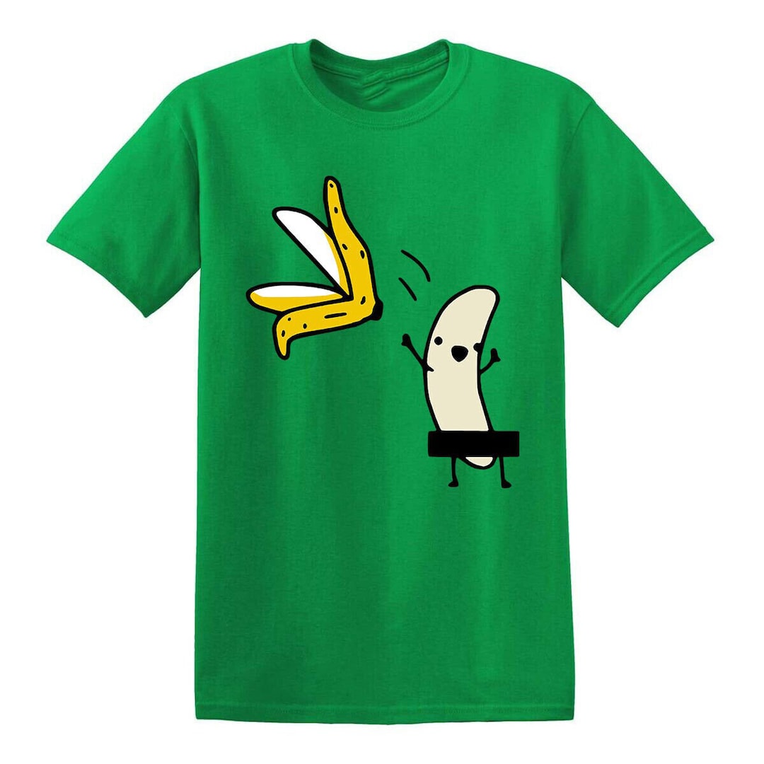 White Banana Print Naked & Famous Easy Shirt