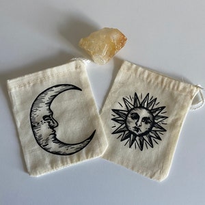 Pouch Bag |Witchy Bag| Canvas Bag| Herb Bag| Runes Bag| Pendulum| Amulet| Wicca Bag | Altar Travel | Spell Bag | Muslin Bag