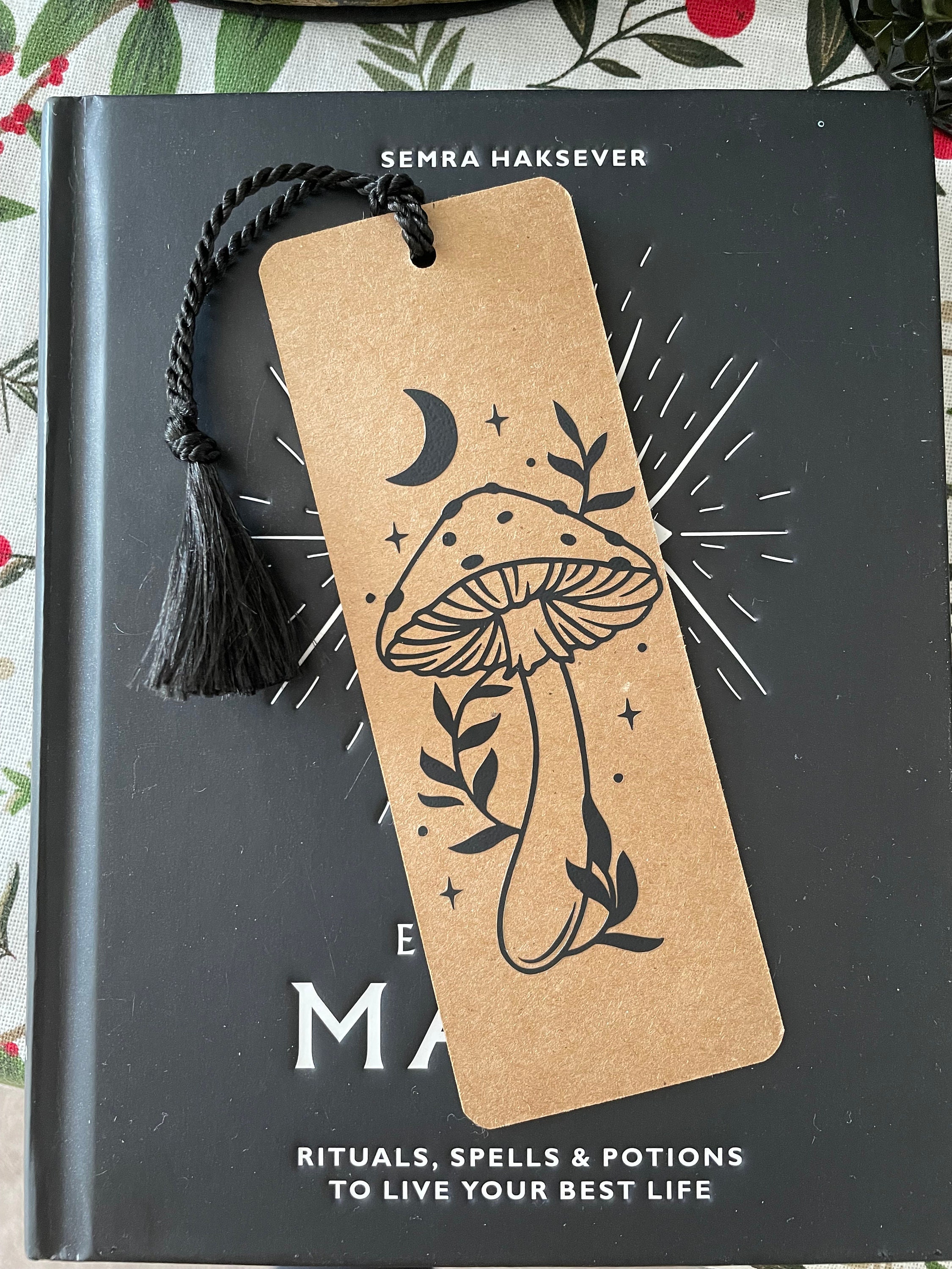 Mushroom Bookmark Books Witchy Herbs Book of Shadows Recycled