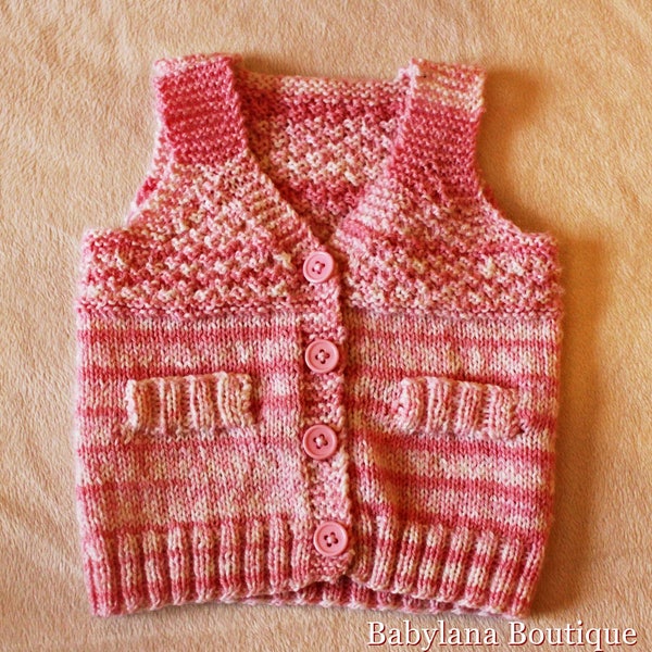 Gilet fatto a mano neonato, handmade baby knitting. Ready to ship