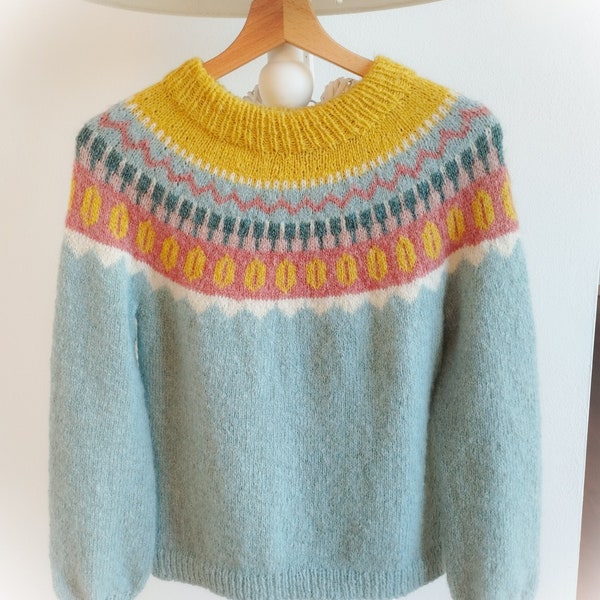 Nordic sweater, fair isle, knitted sweater, knitwear, soft sweater