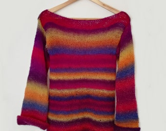 Lightweight knitted sweater, summer sweater, boho sweater, loose sweaters
